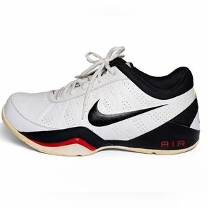 Nike Air Ring Leader Low 488102-100 White Red Black Mens US Size 9